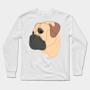 Bullmastiff - continuous line Long Sleeve T-Shirt